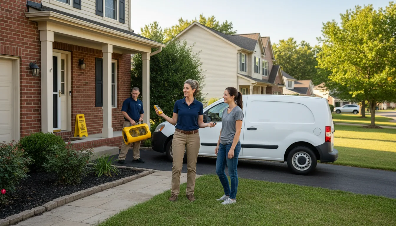 Residential water damage restoration in Deloit, IA